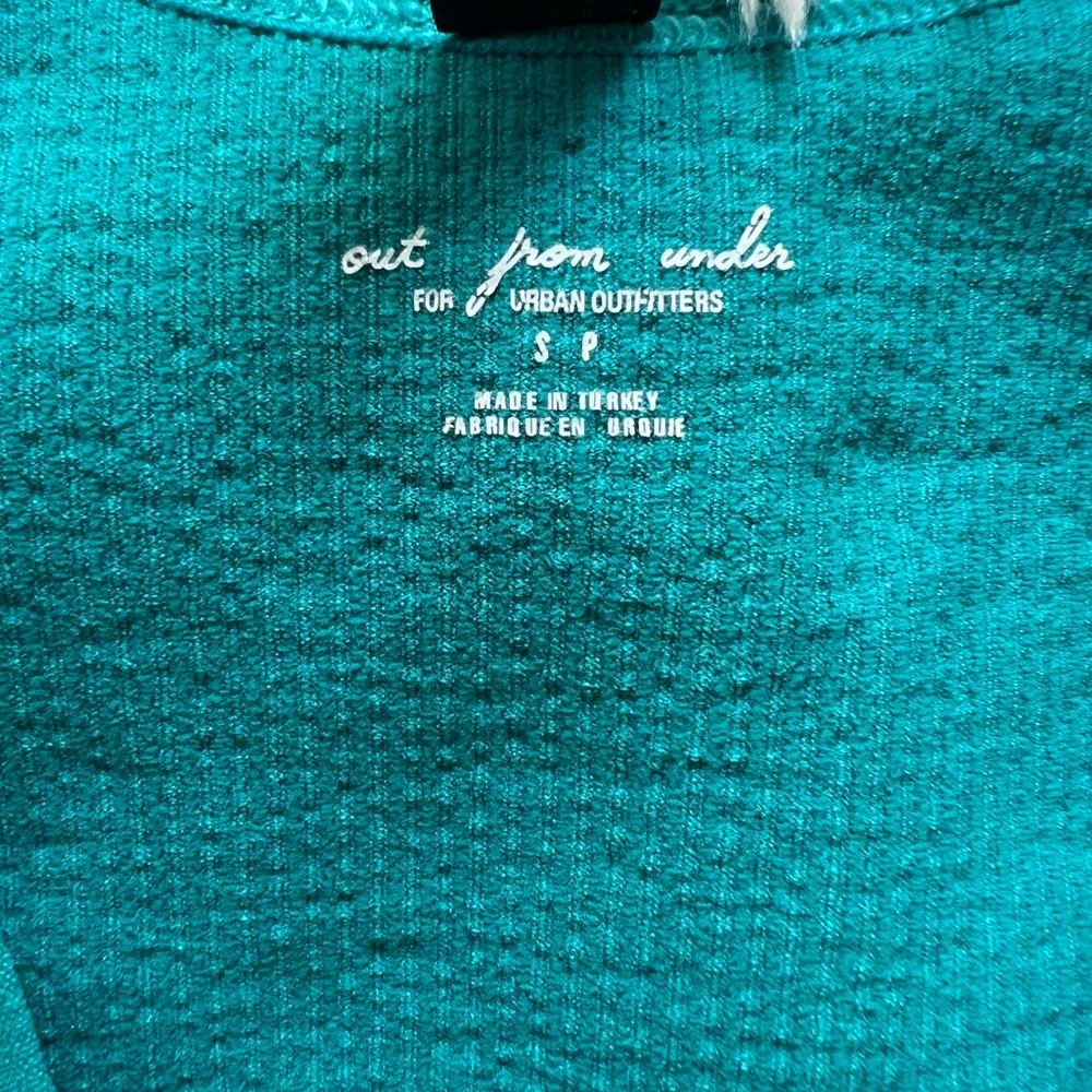 Turquoise Urban Outfitters Plunge Top - Picture 2 of 3